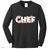 Chef Spring Floral Kids Long Sleeve Shirt thumb 0