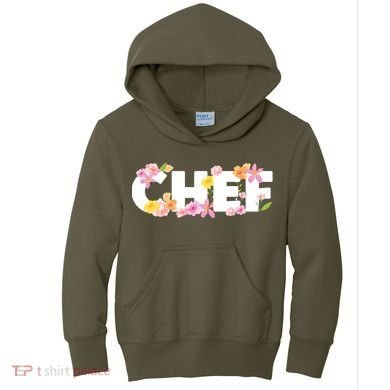 Chef Spring Floral Kids Hoodie