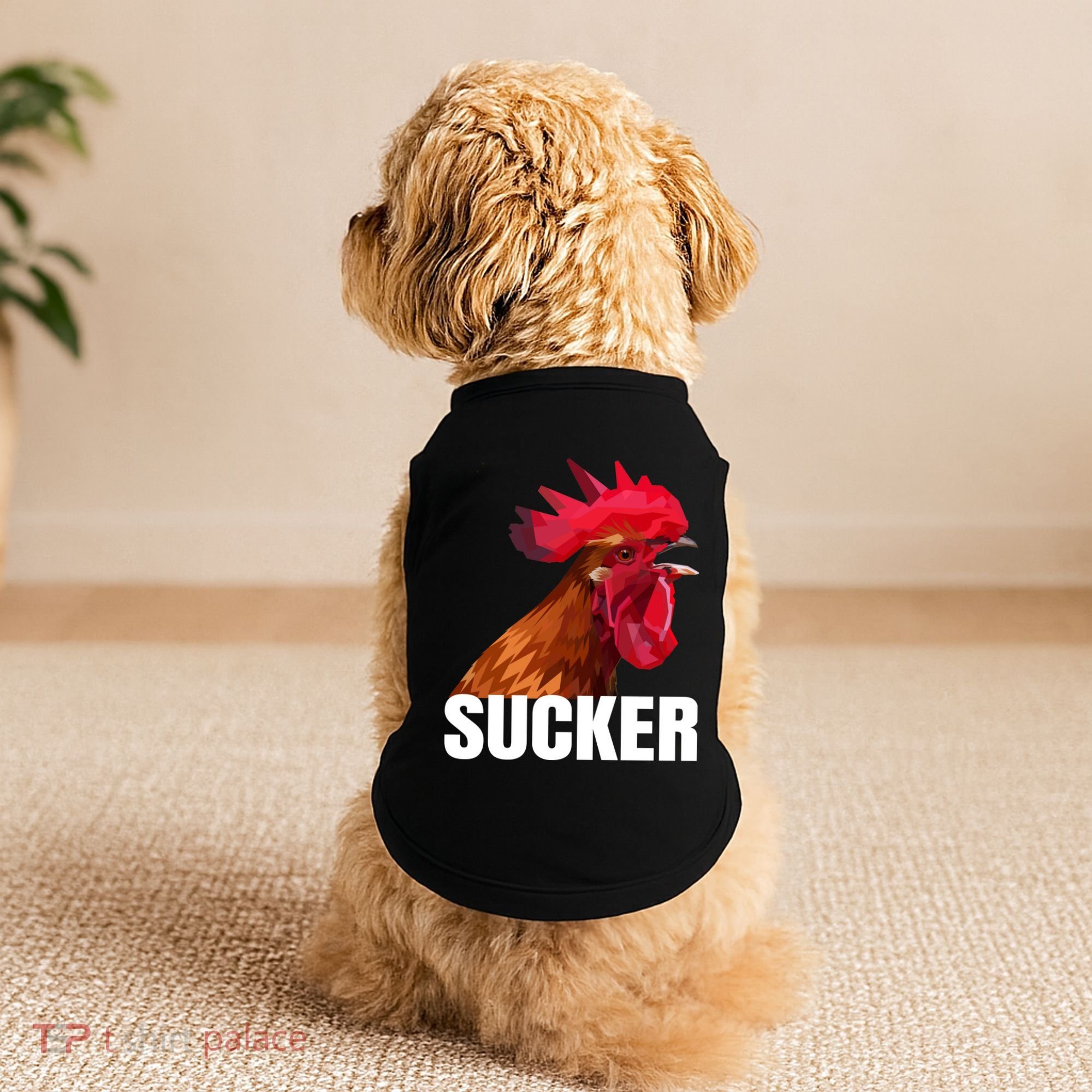 Cock Sucker Funny Rooster Joke Doggie Tank