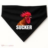 Cock Sucker Funny Rooster Joke USA-Made Doggie Bandana thumb 0