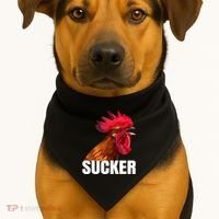 Cock Sucker Funny Rooster Joke USA-Made Doggie Bandana thumb 1