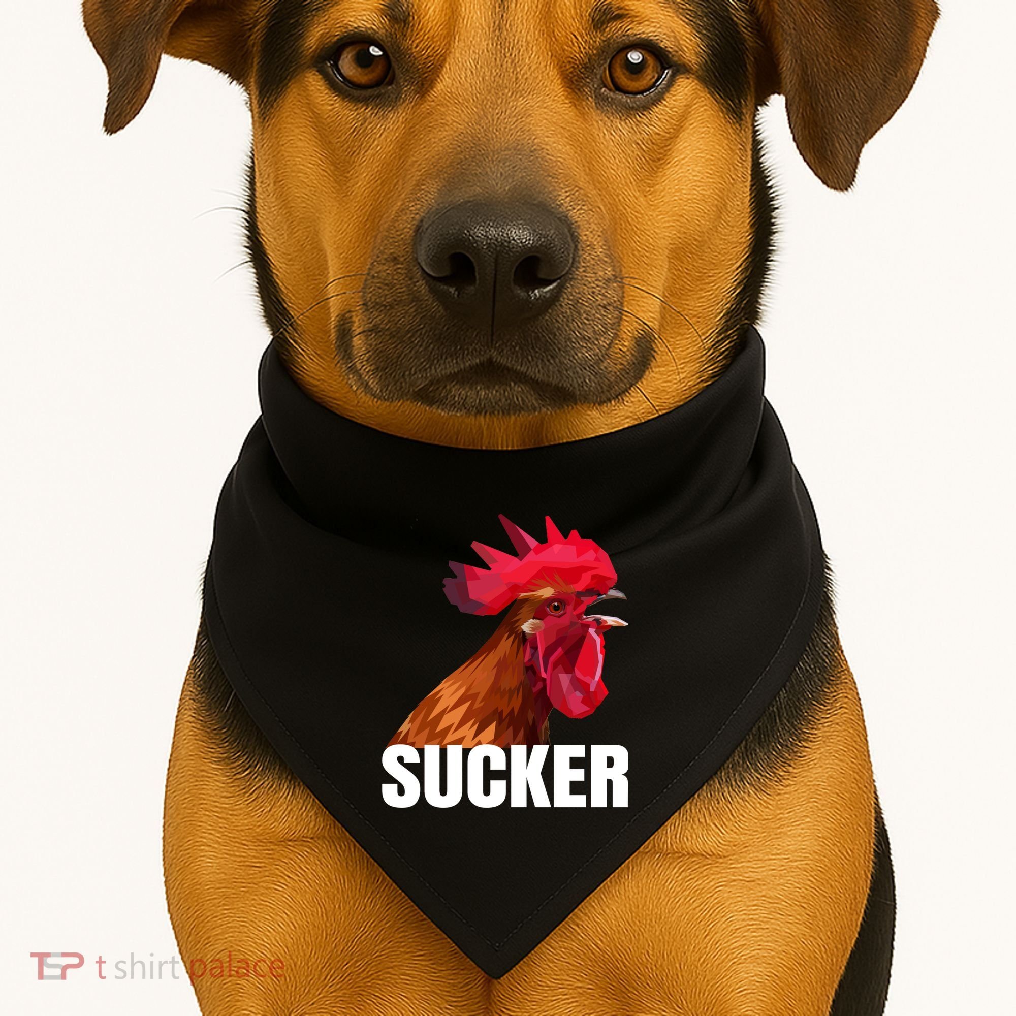 Cock Sucker Funny Rooster Joke USA-Made Doggie Bandana