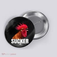 Cock Sucker Funny Rooster Joke Button thumb 0