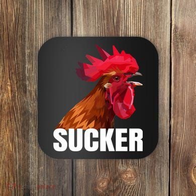 Cock Sucker Funny Rooster Joke Coaster