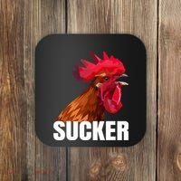 Cock Sucker Funny Rooster Joke Coaster thumb 0