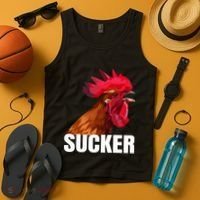 Cock Sucker Funny Rooster Joke Tank Top thumb 4