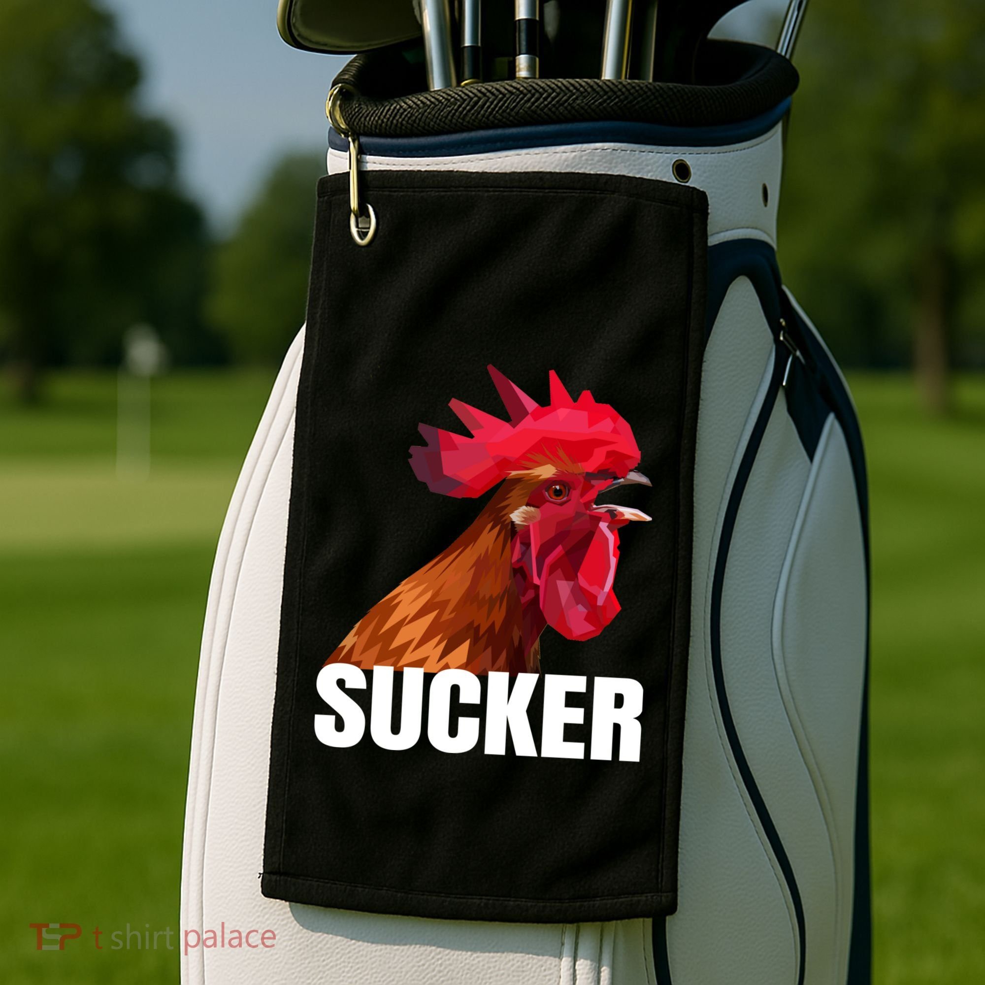 Cock Sucker Funny Rooster Joke Golf Towel