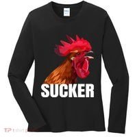 Cock Sucker Funny Rooster Joke Women's Long Sleeve Shirt thumb 0