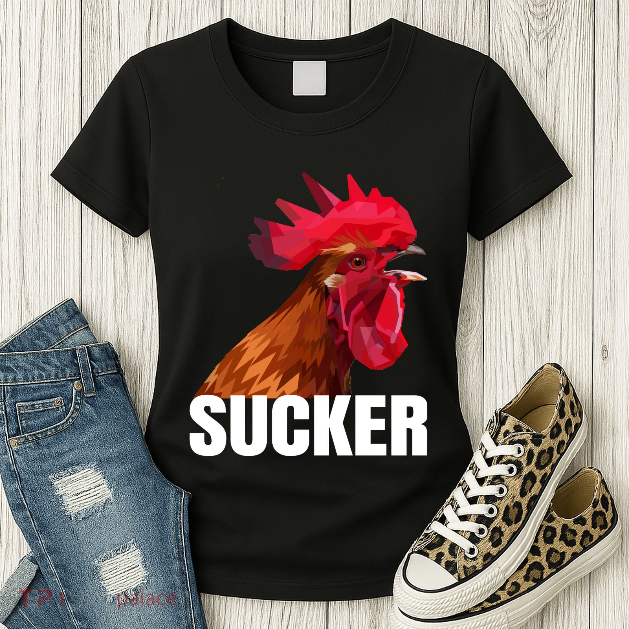 Cock Sucker Funny Rooster Joke Women's T-Shirt