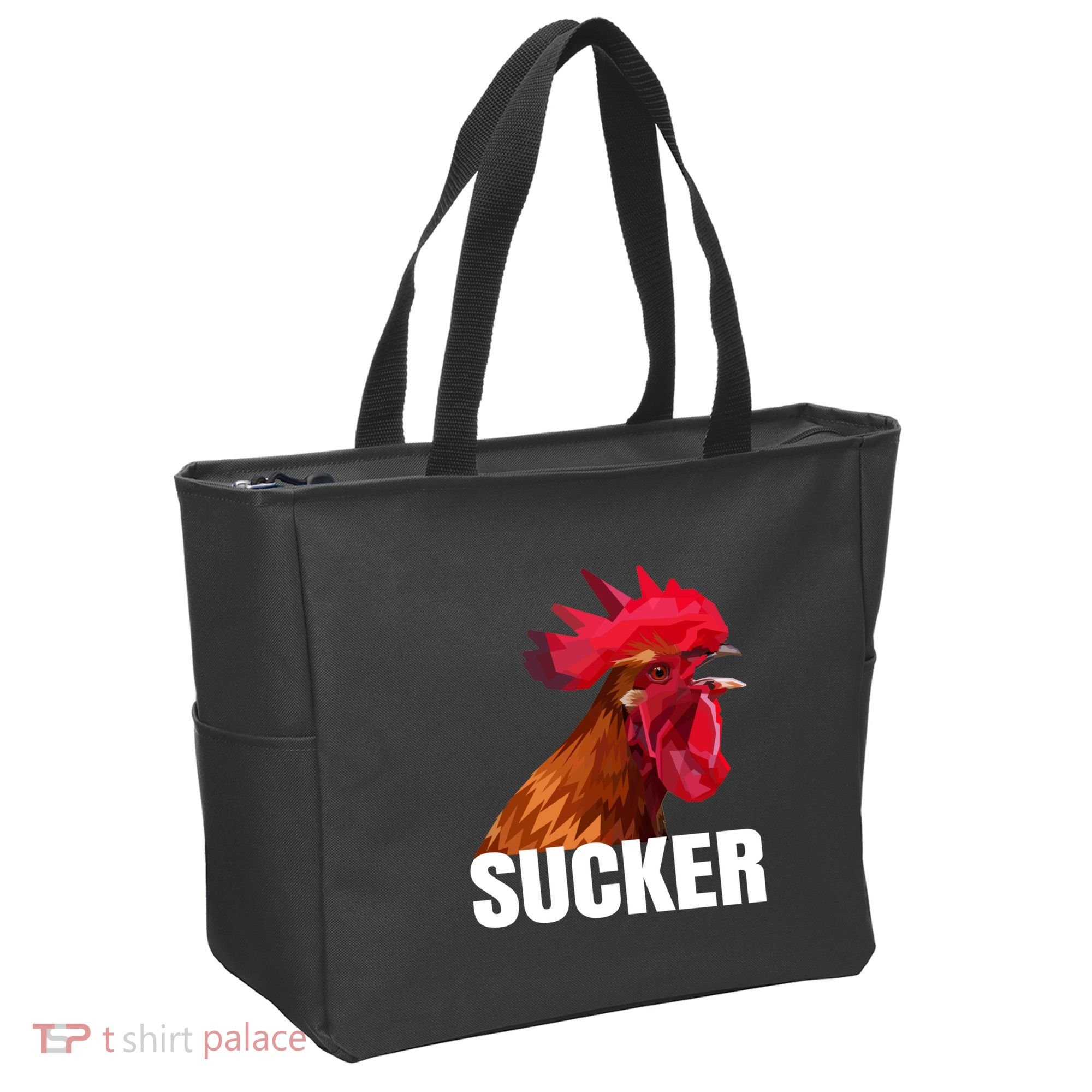 Cock Sucker Funny Rooster Joke Tote Bag