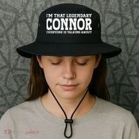 Connor Surname Funny Team Family Last Name Connor Bucket Hat thumb 3
