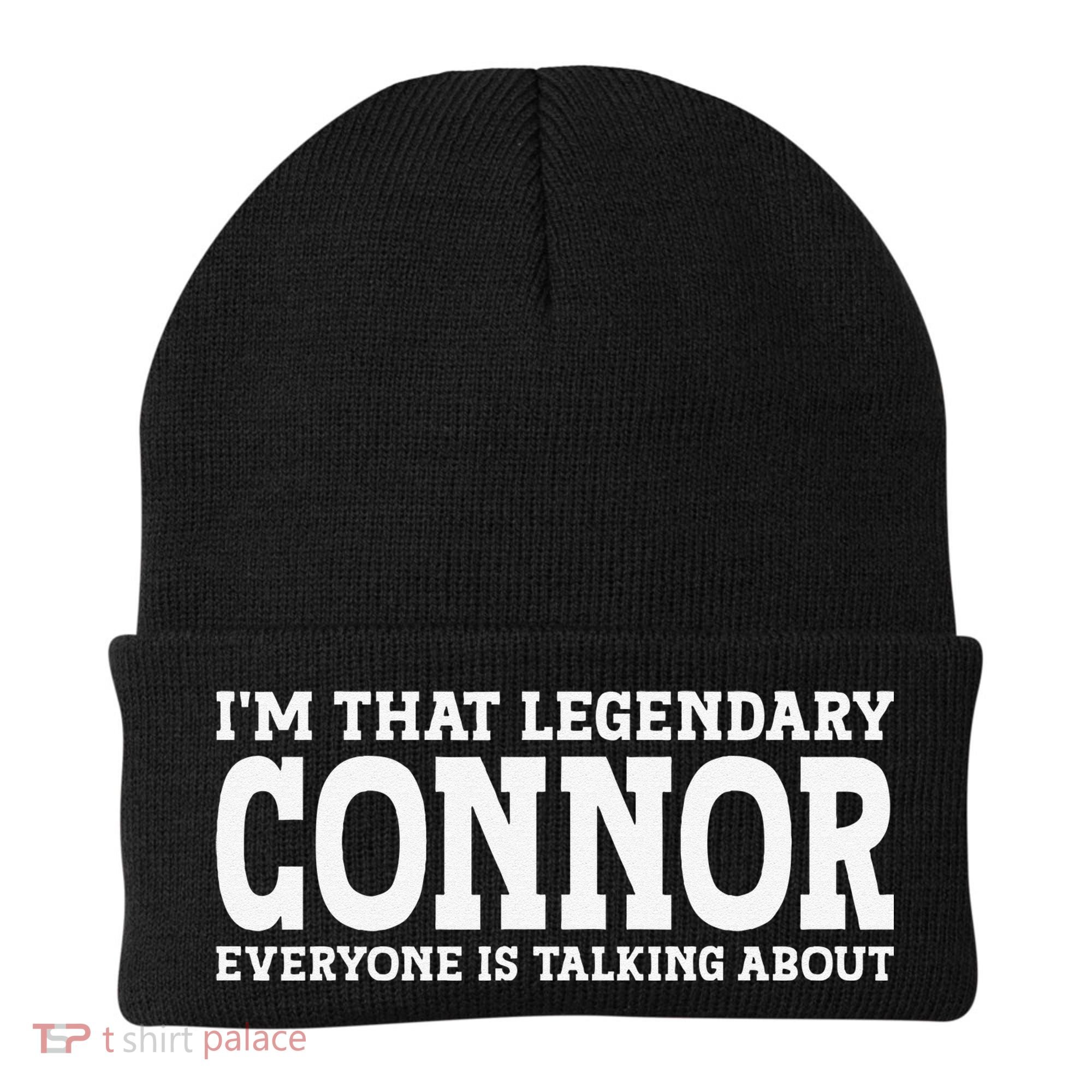 Connor Surname Funny Team Family Last Name Connor Beanie