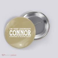 Connor Surname Funny Team Family Last Name Connor Button thumb 0