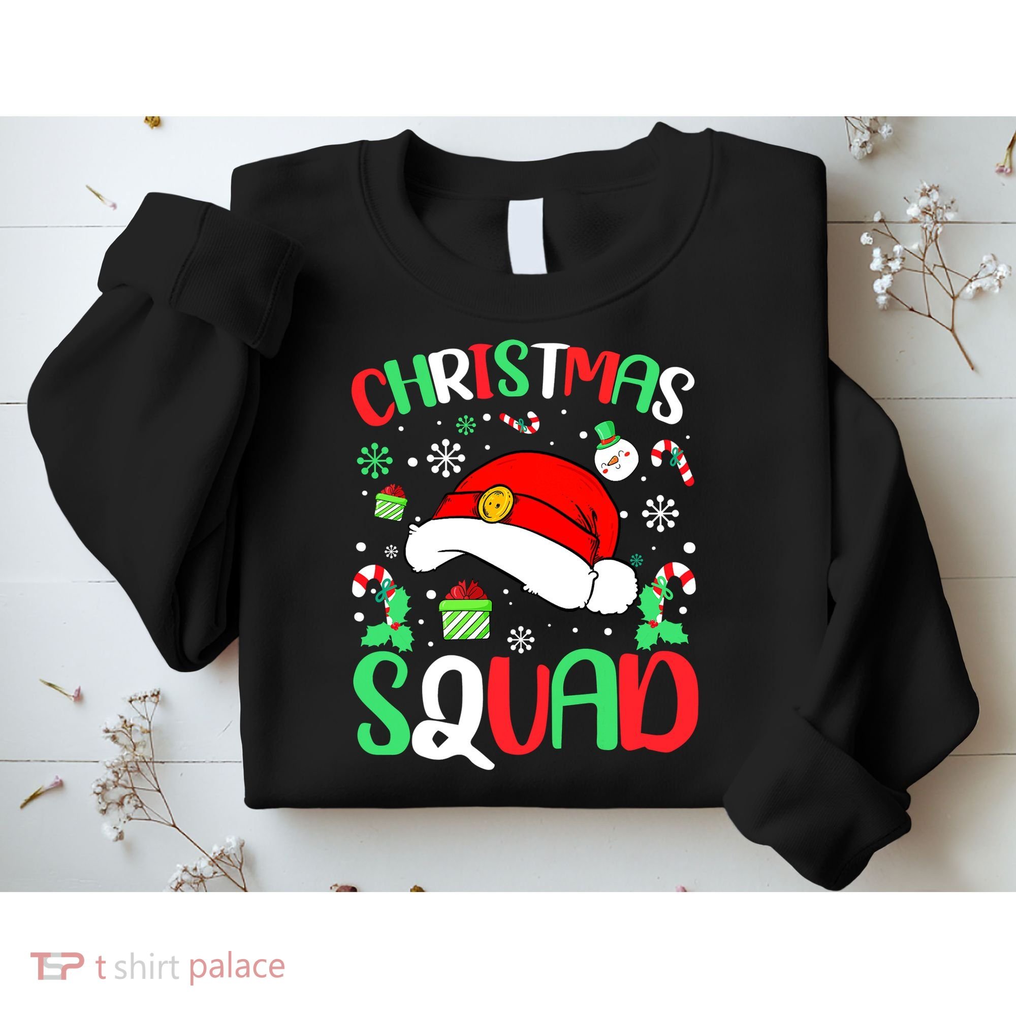 Christmas Squad Family Group Matching Christmas Pajama Party Sweatshirt