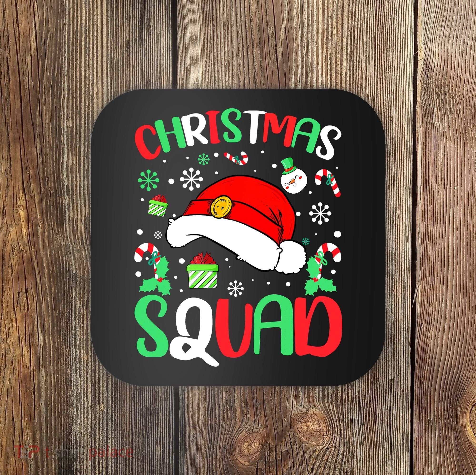 Christmas Squad Family Group Matching Christmas Pajama Party Coaster