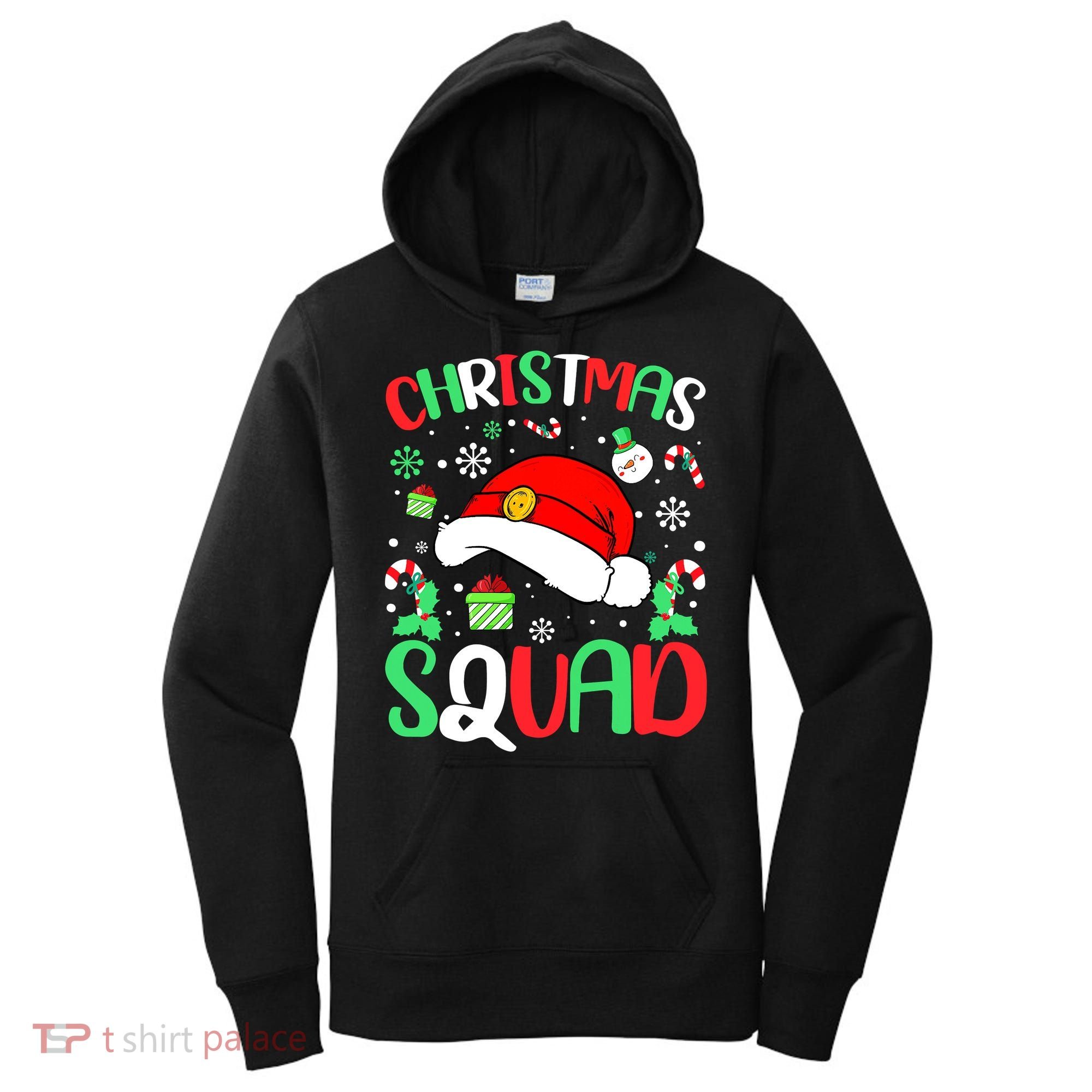 Christmas Squad Family Group Matching Christmas Pajama Party Women's Hoodie