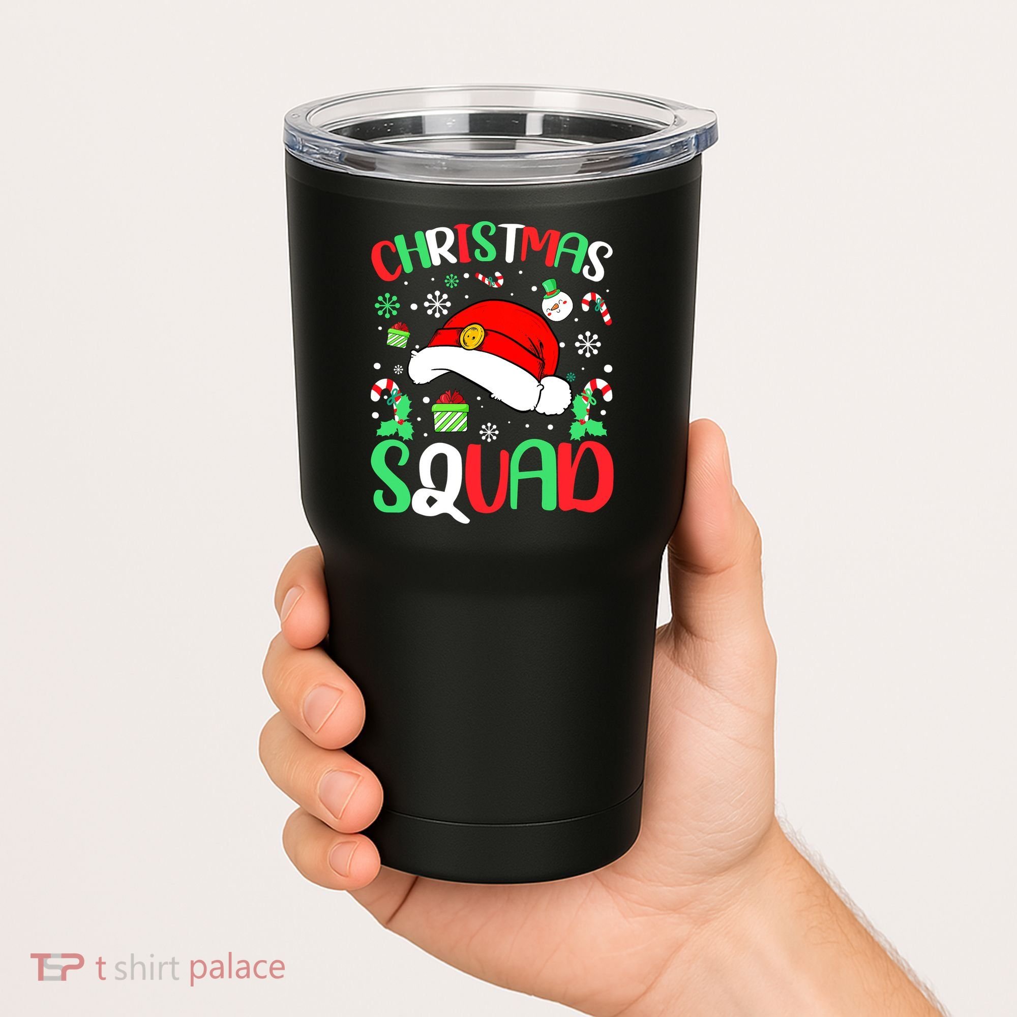 Christmas Squad Family Group Matching Christmas Pajama Party Tumbler