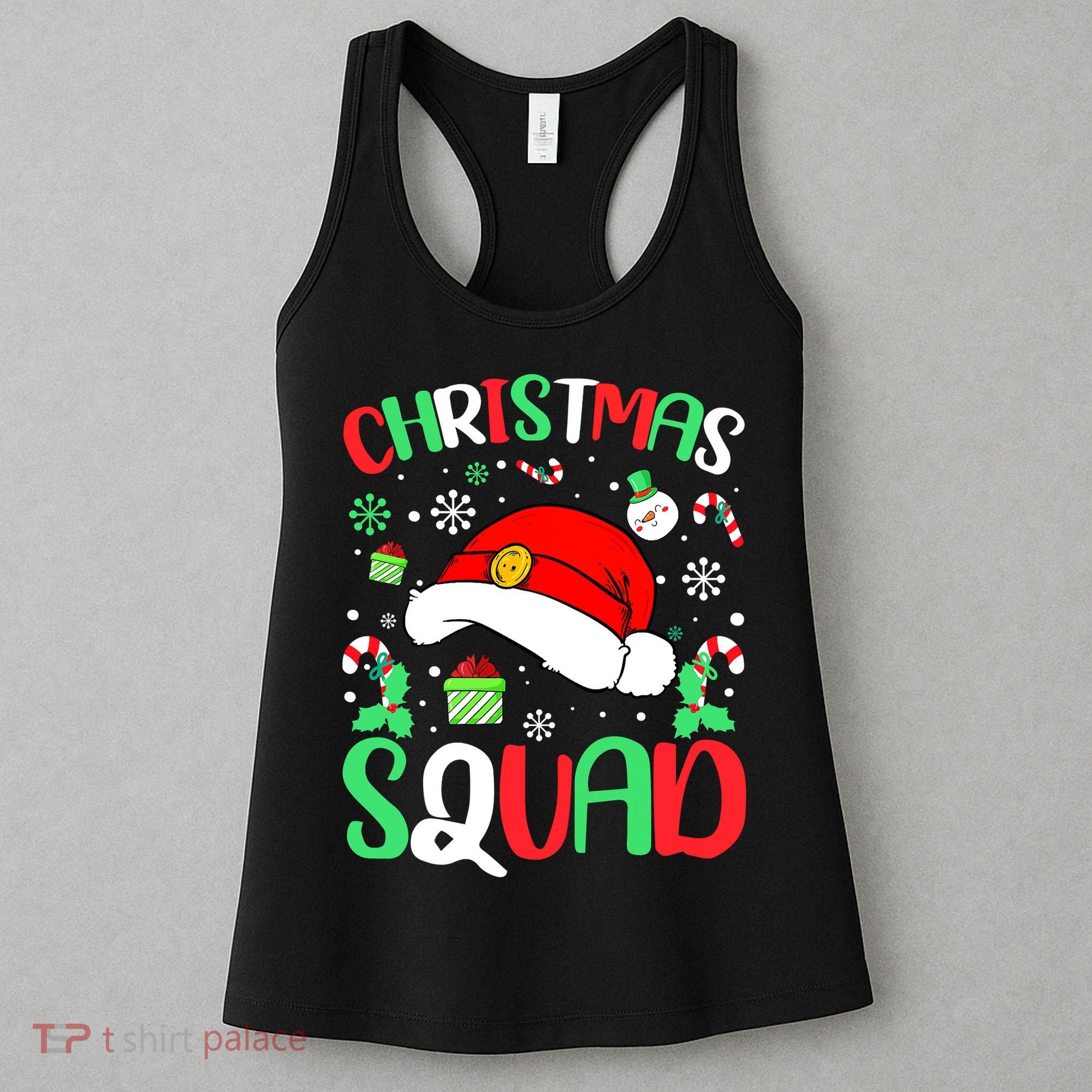 Christmas Squad Family Group Matching Christmas Pajama Party Women's Tank Top