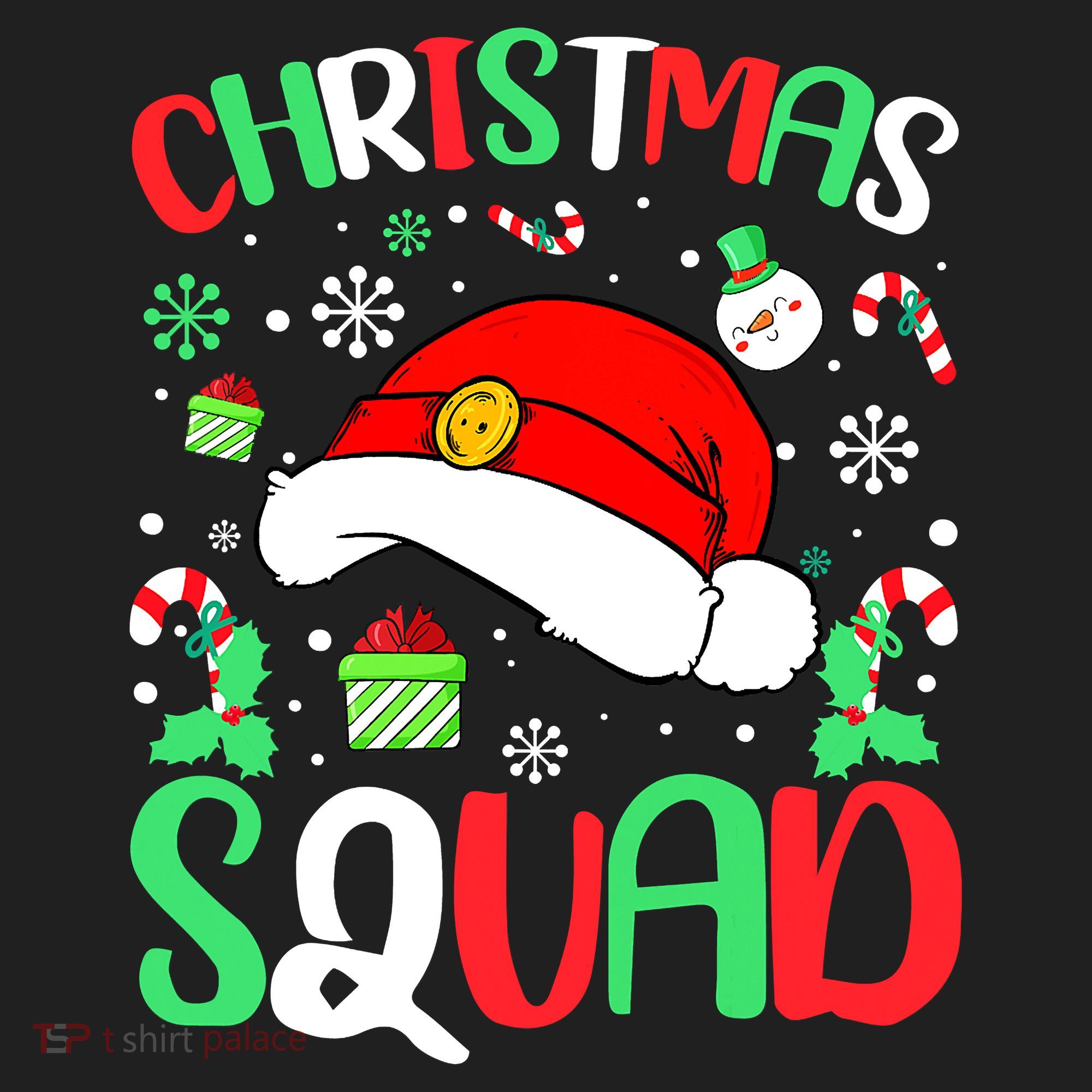 Christmas Squad Family Group Matching Christmas Pajama Party Hat