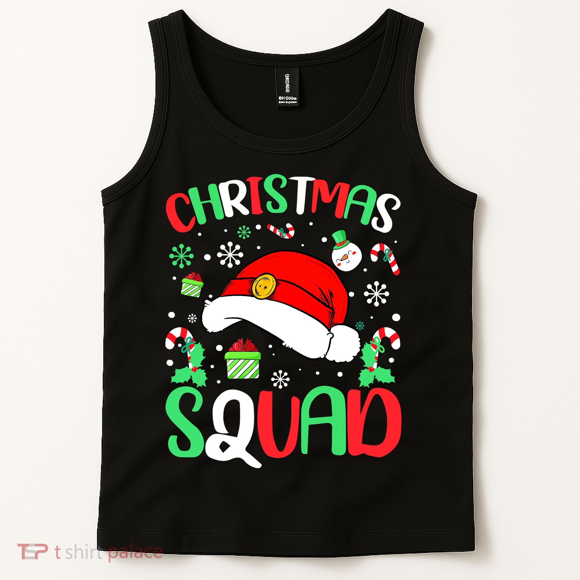Christmas Squad Family Group Matching Christmas Pajama Party Tank Top