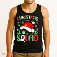 Christmas Squad Family Group Matching Christmas Pajama Party Tank Top thumb 3