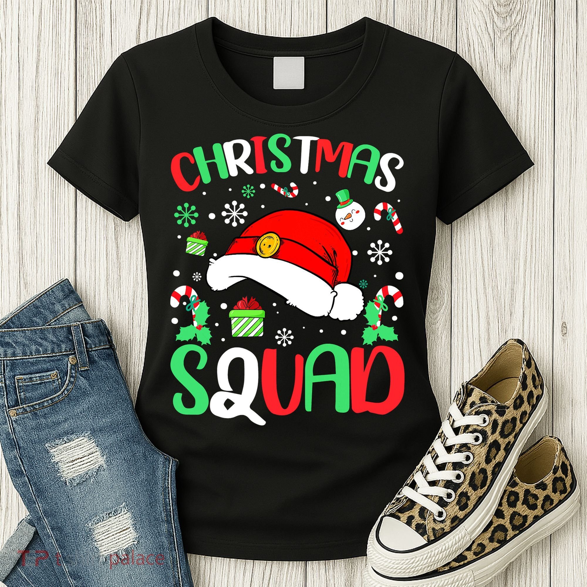 Christmas Squad Family Group Matching Christmas Pajama Party Women's T-Shirt