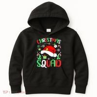 Christmas Squad Family Group Matching Christmas Pajama Party Kids Hoodie thumb 0
