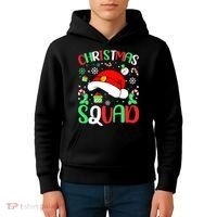 Christmas Squad Family Group Matching Christmas Pajama Party Kids Hoodie thumb 4