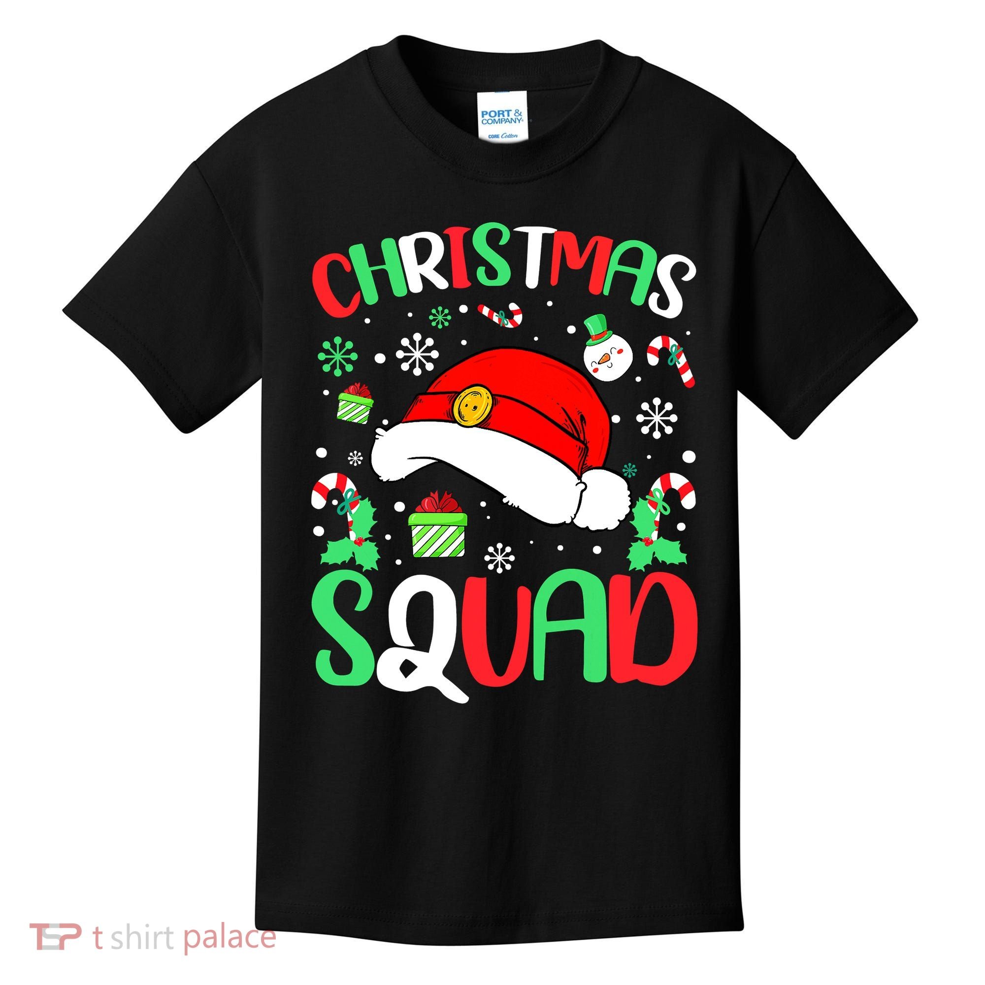 Christmas Squad Family Group Matching Christmas Pajama Party Kids T-Shirt