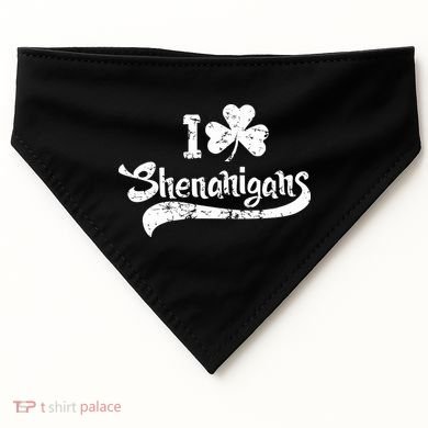 Clover Shenanigans Funny Irish Clover St Saint Patricks Day USA-Made Doggie Bandana