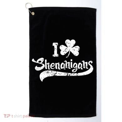 Clover Shenanigans Funny Irish Clover St Saint Patricks Day Golf Towel