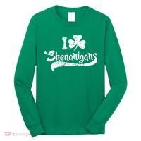 Clover Shenanigans Funny Irish Clover St Saint Patricks Day Long Sleeve Shirt thumb 0