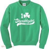 Clover Shenanigans Funny Irish Clover St Saint Patricks Day Kids Sweatshirt thumb 0