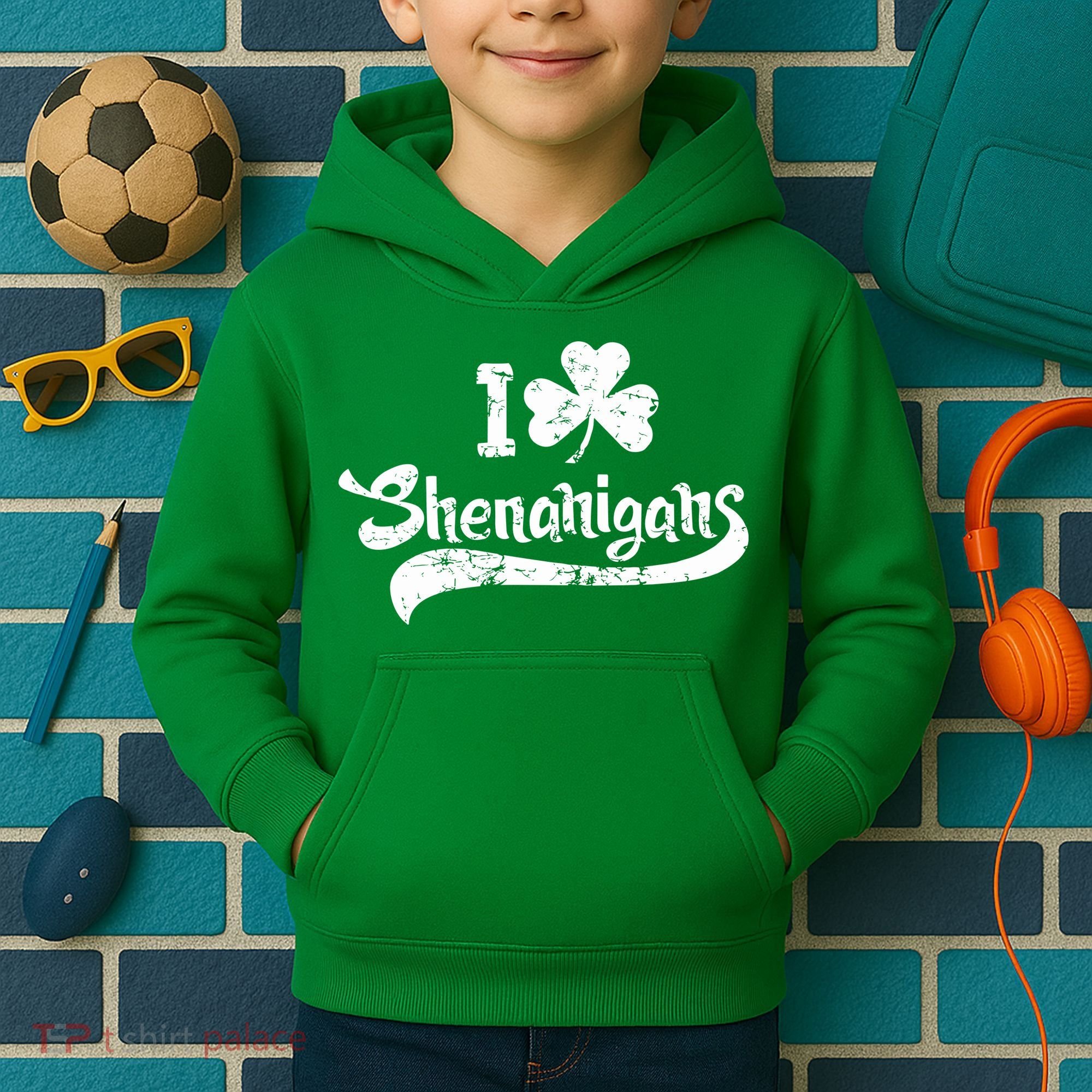 Clover Shenanigans Funny Irish Clover St Saint Patricks Day Kids Hoodie