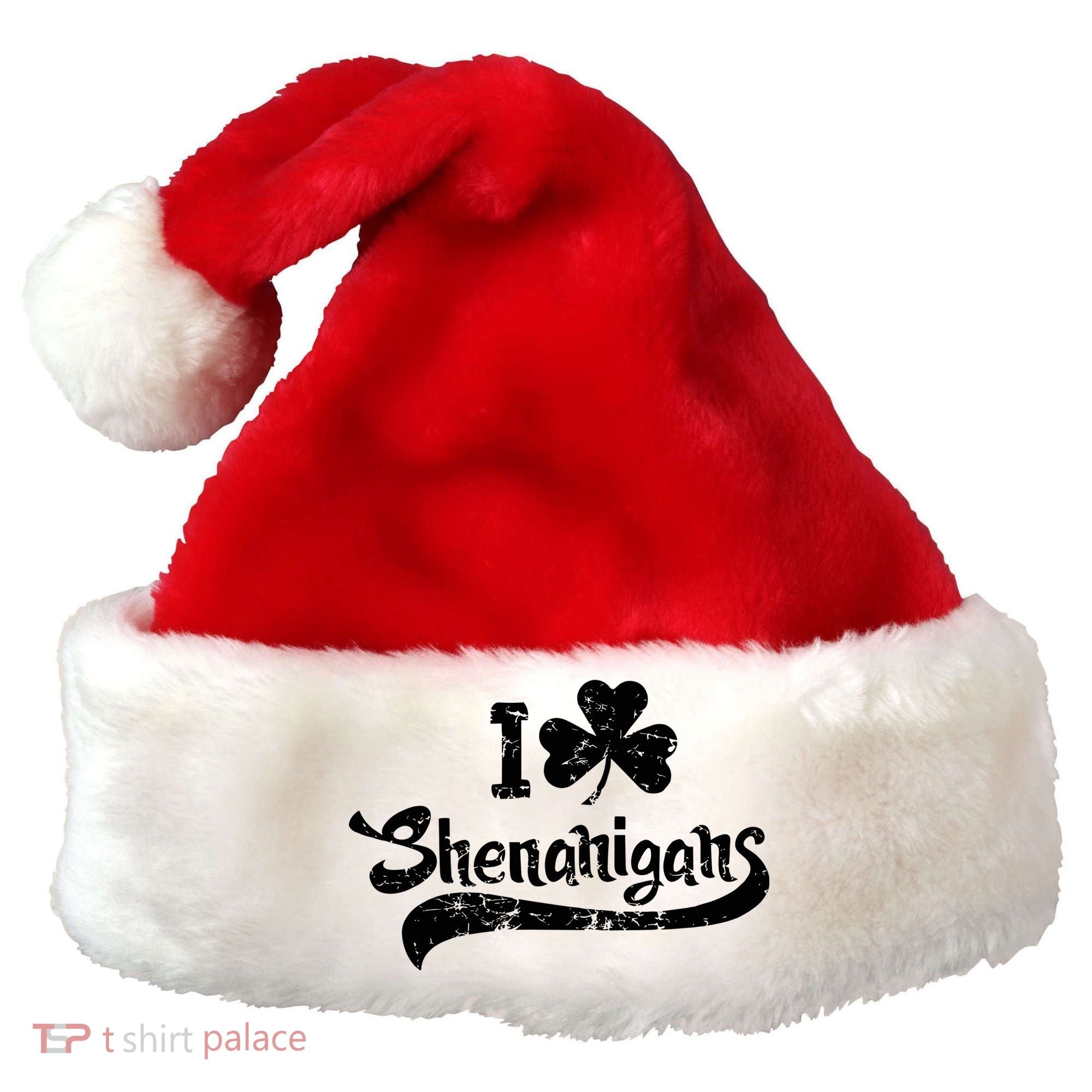 Clover Shenanigans Funny Irish Clover St Saint Patricks Day Santa Hat