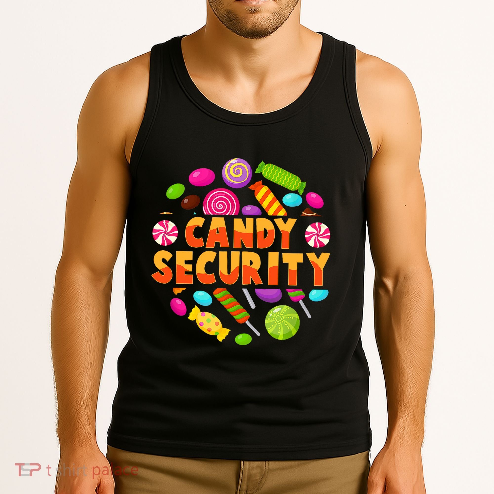 Candy Security Funny Candy Land Costume Candyland Party Tank Top