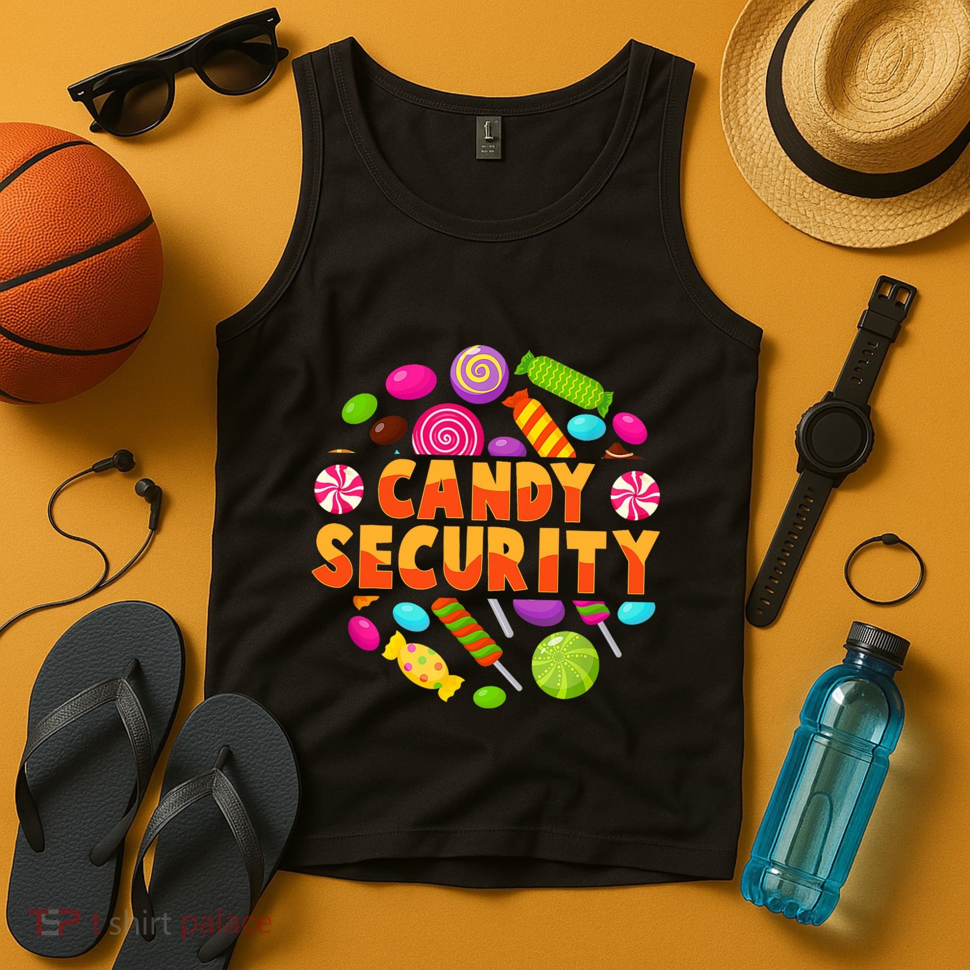 Candy Security Funny Candy Land Costume Candyland Party Tank Top