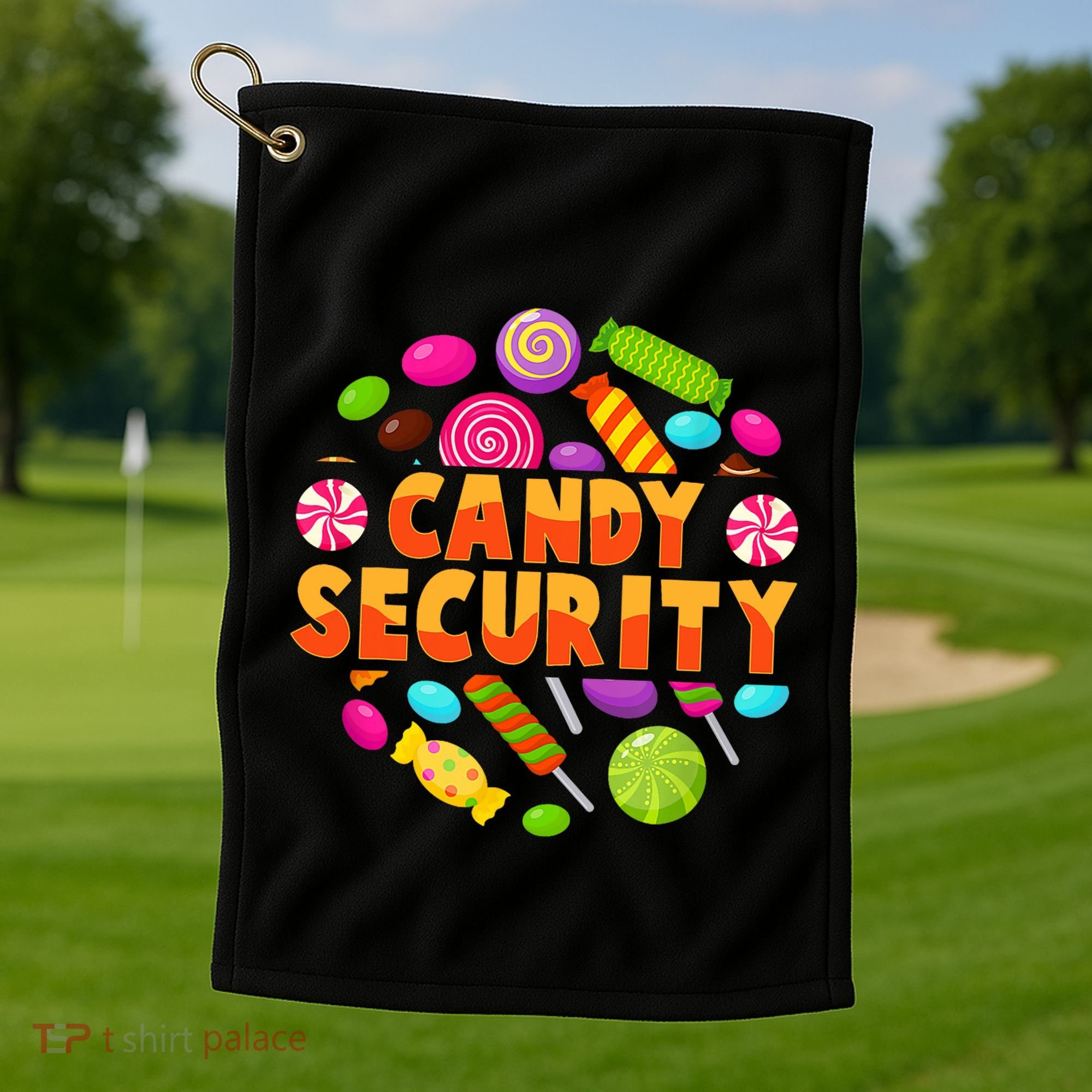 Candy Security Funny Candy Land Costume Candyland Party Golf Towel