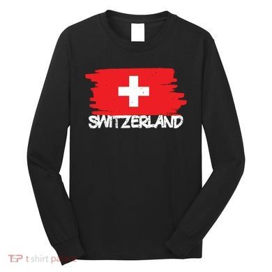 Cool Switzerland Flag Long Sleeve Shirt