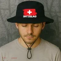 Cool Switzerland Flag Bucket Hat thumb 2