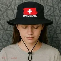 Cool Switzerland Flag Bucket Hat thumb 3