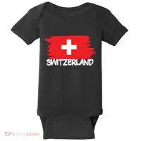 Cool Switzerland Flag Baby Bodysuit thumb 0
