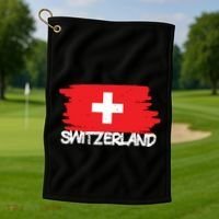 Cool Switzerland Flag Golf Towel thumb 1