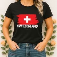 Cool Switzerland Flag Women's T-Shirt thumb 2