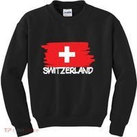 Cool Switzerland Flag Kids Sweatshirt thumb 0