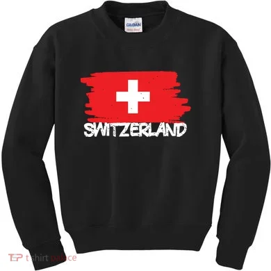 Cool Switzerland Flag Kids Sweatshirt