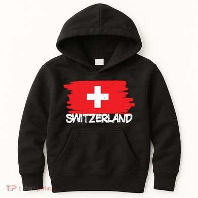Cool Switzerland Flag Kids Hoodie