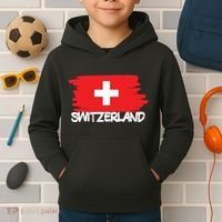 Cool Switzerland Flag Kids Hoodie thumb 2