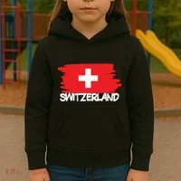 Cool Switzerland Flag Kids Hoodie thumb 3