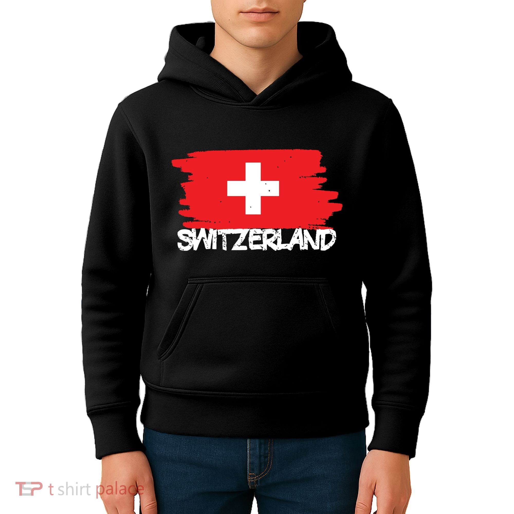 Cool Switzerland Flag Kids Hoodie